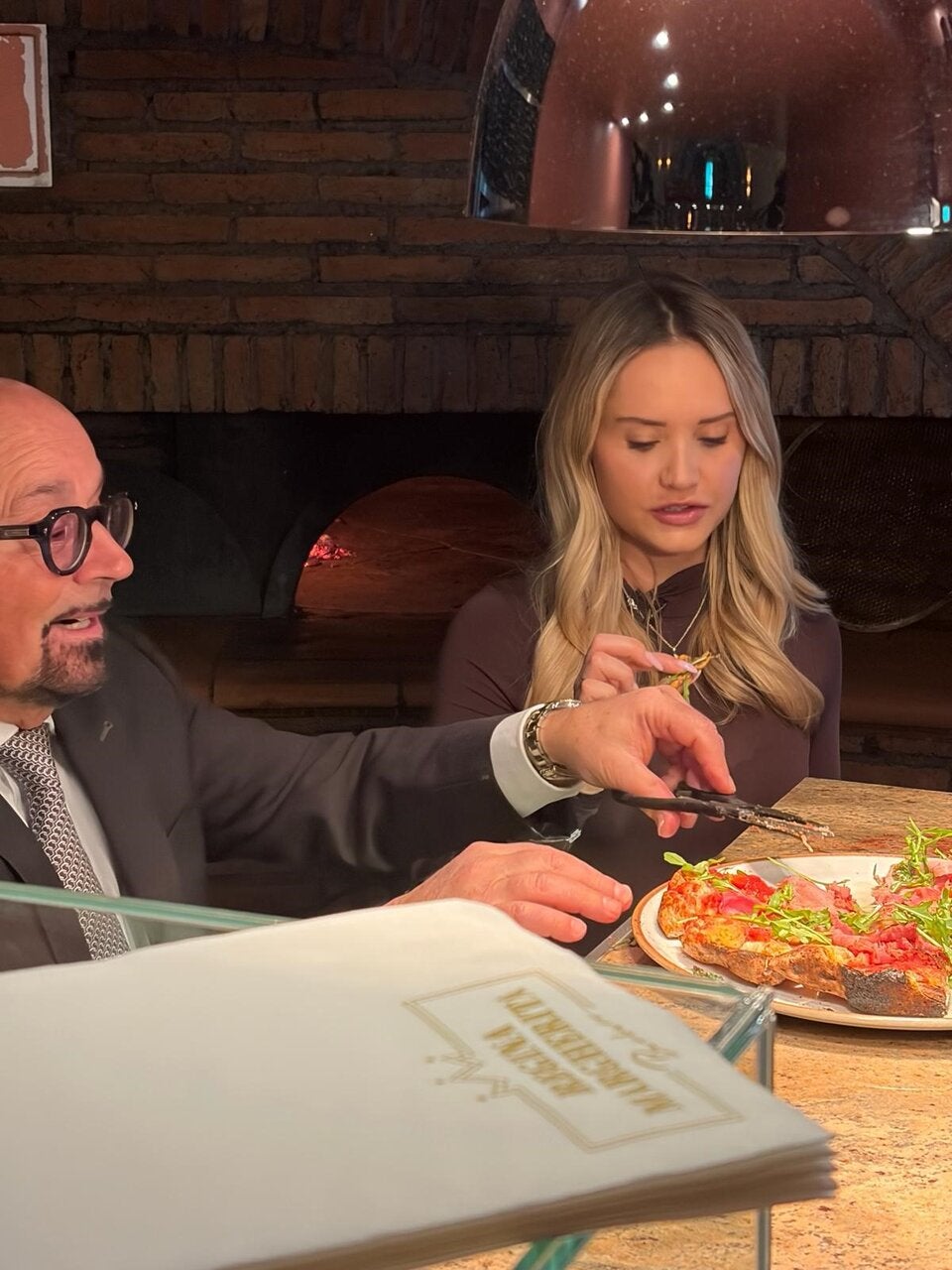 Davina Geiss im Pizza-Himmel.