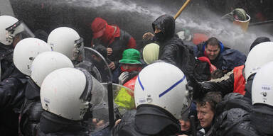 Demo gegen Jobabbau in Stahlbranche eskaliert