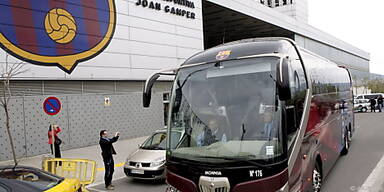 Der Teambus der Katalanen trat eine weite Reise an