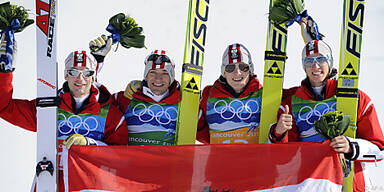 ÖSV-Adler holten im Teambewerb überlegen Gold