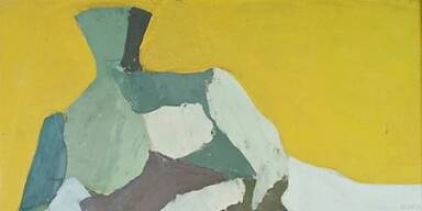 Die "Sitzende Figur" von Maria Lassnig