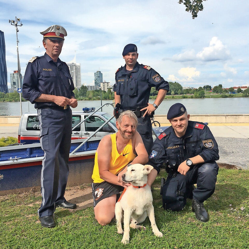 Hund ''Gidosch'' aus Donau gerettet