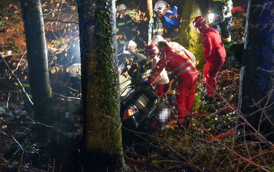 Unfall fünf Jugendliche Waldstück