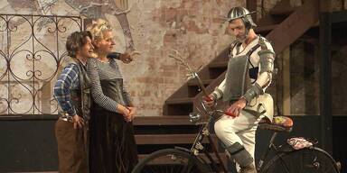 Don Quijote auf Drahtesel im Mühlviertel