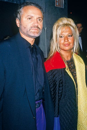 Donatella und Gianni Versace
