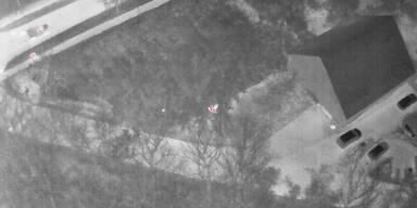 Drohne fand Abg&auml;ngigen verirrt im Wald