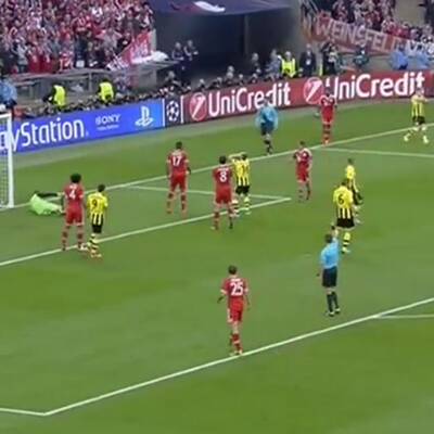  Bayern gegen Dortmund. Das Finale der Champions League in Wembley.