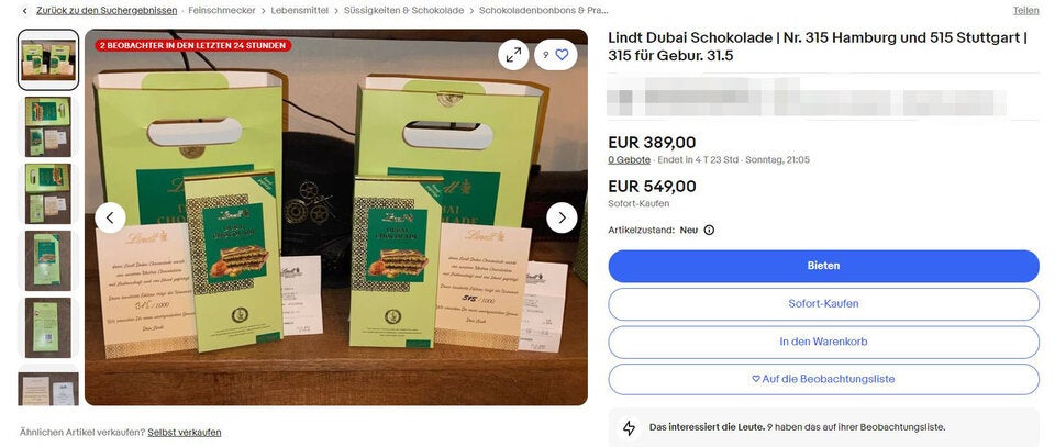 Preis-Wucher! Dreister Handel mit Dubai-Schokolade