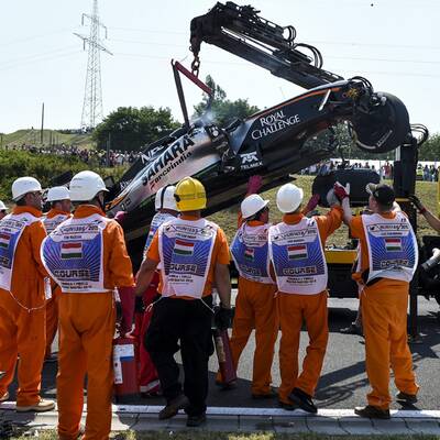 Die Bilder zum Perez-Crash in Ungarn