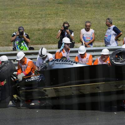 Die Bilder zum Perez-Crash in Ungarn