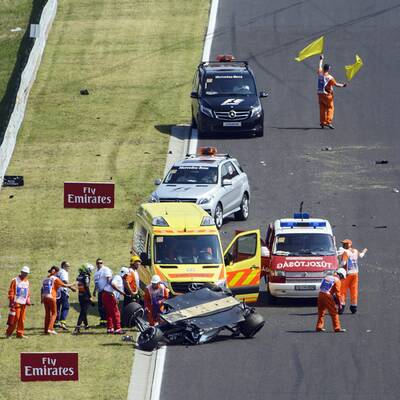 Die Bilder zum Perez-Crash in Ungarn