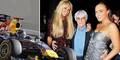 Bernie Ecclestone mit seinen Töchtern Petra & Tamara
