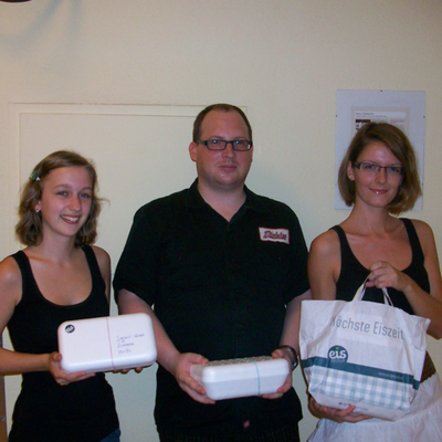 Die zweiten Gewinner (Firma VAEB): Nicole, Georg und Sabrina 