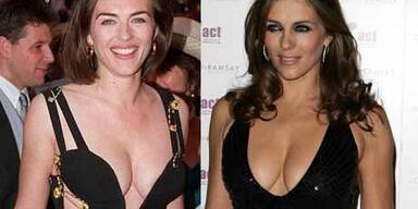 Liz Hurleys Dekolleté nach 14 Jahren unverändert