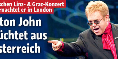 Elton fliegt doppelt auf Österreich