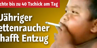 2-jähriger Kettenraucher schafft Entzug