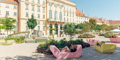 Punschkrapferlrosa und Sodazitrongelb erobern das MQ