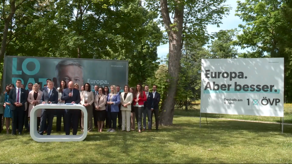 Wahlplakate von ÖVP für EU-Wahl