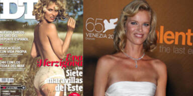 Wonderbra-Model Eva Herzigova auch von hinten hui!