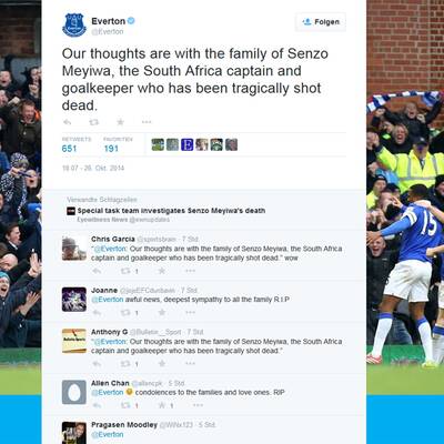 Die Reaktionen auf Meyiwas Tod