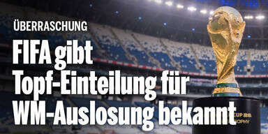 Überraschung: FIFA gibt Topf-Einteilung für WM-Auslosung bekannt