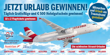 T&auml;glich Flug-Tickets gewinnen und abheben