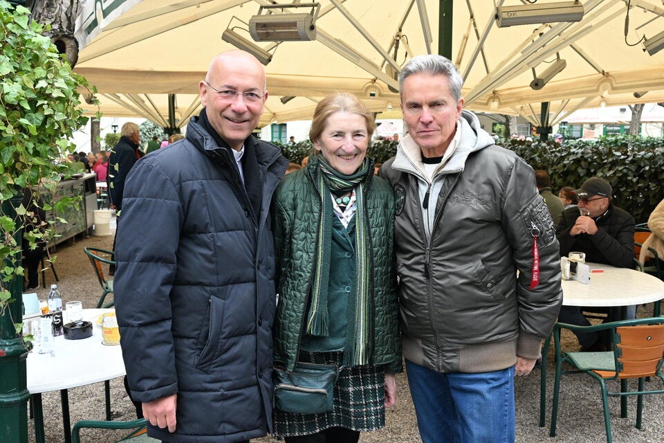Dompfarrer Toni Faber, Regina Kolarik, Alfons Haider.