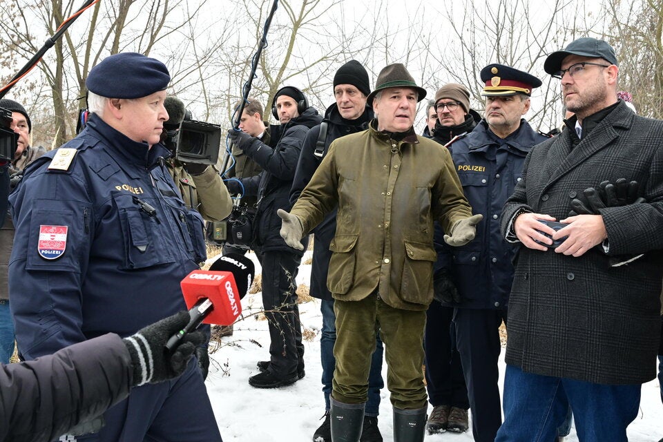 Nationalratspräsident Walter Rosenkranz (FPÖ) in Jäger-Kleidung,