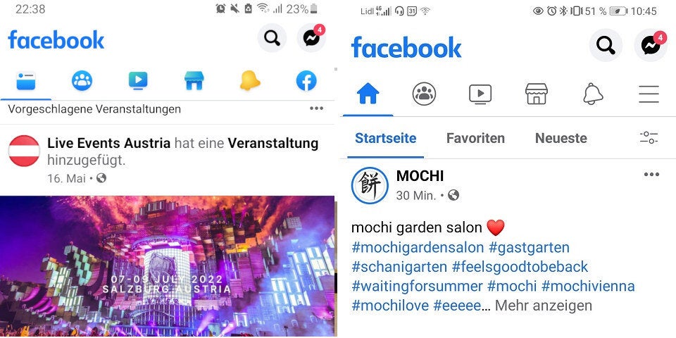 Facebook-App erstrahlt im völlig neuen Look