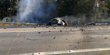 Waldbrand E-Auto-Explosion