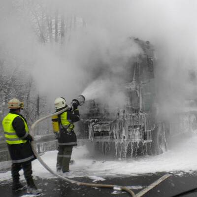 Die Feuerwehr Bernstein war im Großeinsatz