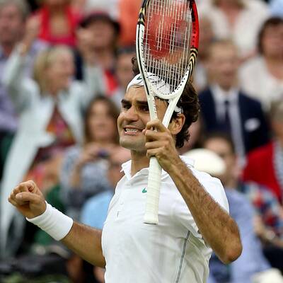 So feiert Roger Federer den Wimbledon-Titel