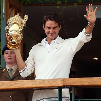 So feiert Roger Federer den Wimbledon-Titel