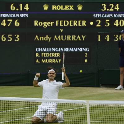 So feiert Roger Federer den Wimbledon-Titel