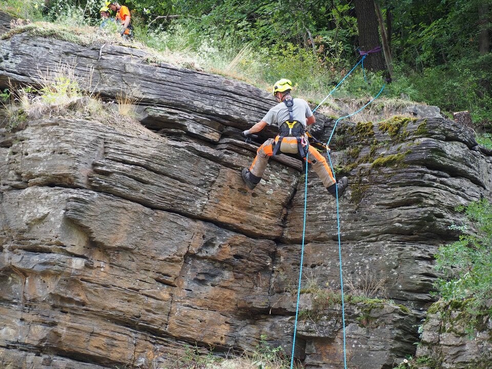 Felssturz geräumt B34 bei Kamegg