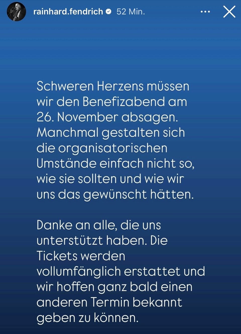 „Schweren Herzens!“ Konzert-Schock um Fendrich