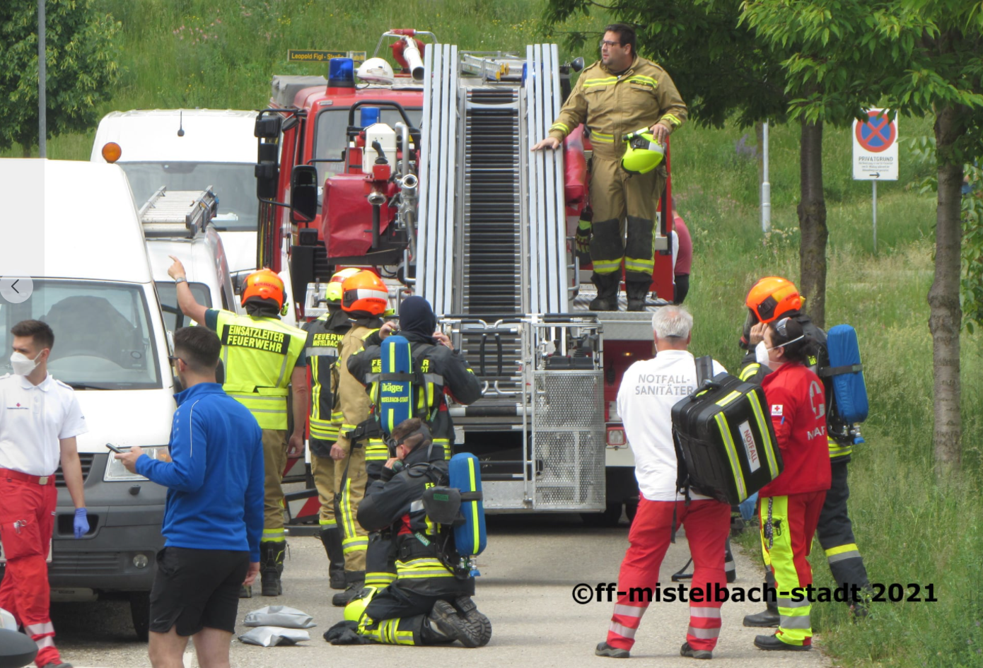Feuerwehreinsatz in Mistelbach