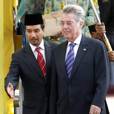 Fischer bei seinem dreitägigen Staatsbesuch in Indonesien
