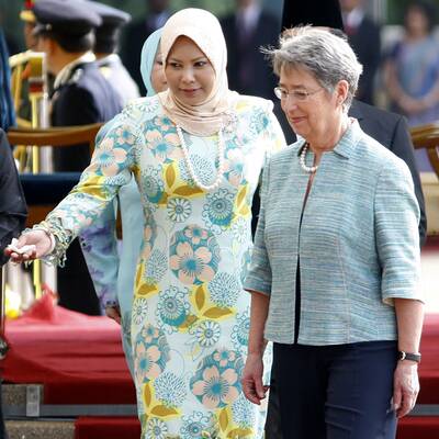Fischer bei seinem dreitägigen Staatsbesuch in Indonesien