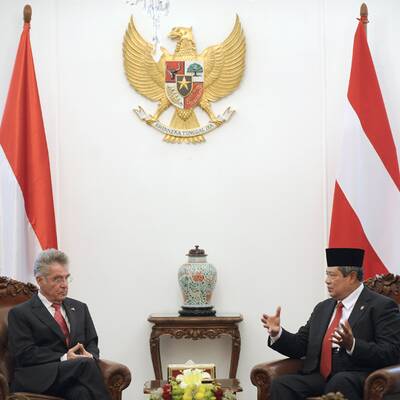 Fischer bei seinem dreitägigen Staatsbesuch in Indonesien