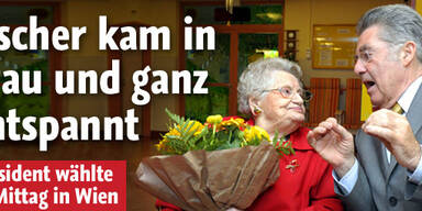 Fischer kam in grau und ganz entspannt