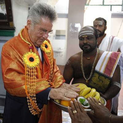 Fischer bei seinem dreitägigen Staatsbesuch in Indonesien