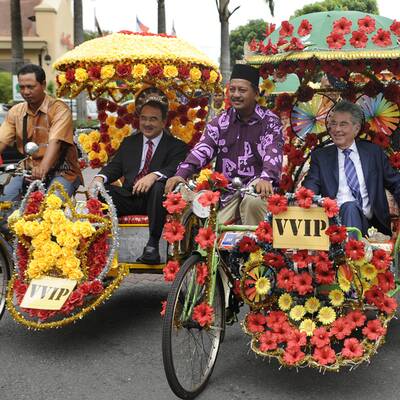 Fischer bei seinem dreitägigen Staatsbesuch in Indonesien