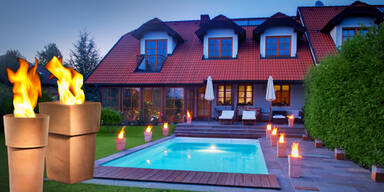 Flammentöpfe Haus Outdoor-Kerzen
