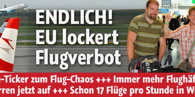 Nach Aschewolke starten erste Flieger