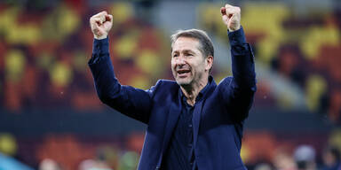 ÖFB-Teamchef Franco Foda jubelt