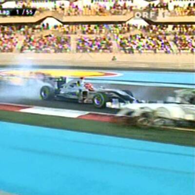 Horror-Crash zwischen Schumi und Liuzzi