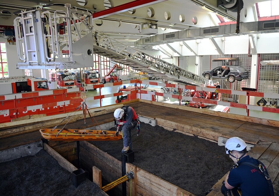 Höhenretter trainierten am Riesenrad