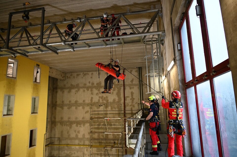 Höhenretter trainierten am Riesenrad