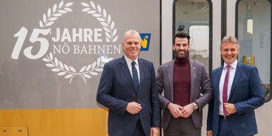N&Ouml;VOG Gesch&auml;ftsf&uuml;hrer Michael Hasen&ouml;hrl und Wolfgang Schroll mit N&Ouml; Verkehrslandesrat LH-Stellvertreter Udo Landbauer (FP&Ouml;)